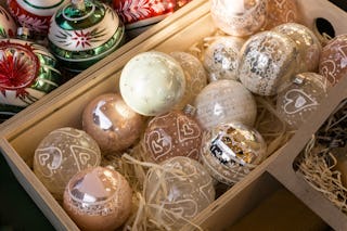 Keep an eye out at flea markets and antique stores for classic Christmas baubles.