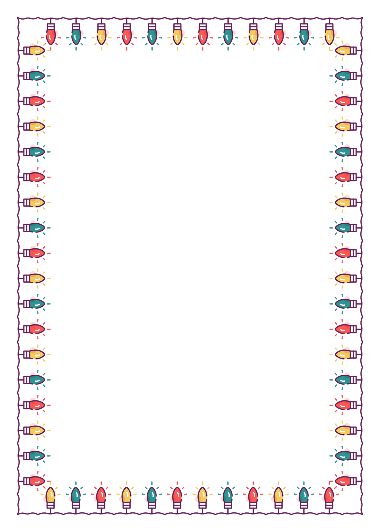 Christmas Lights (Full) Border (Free) – Christmas HQ