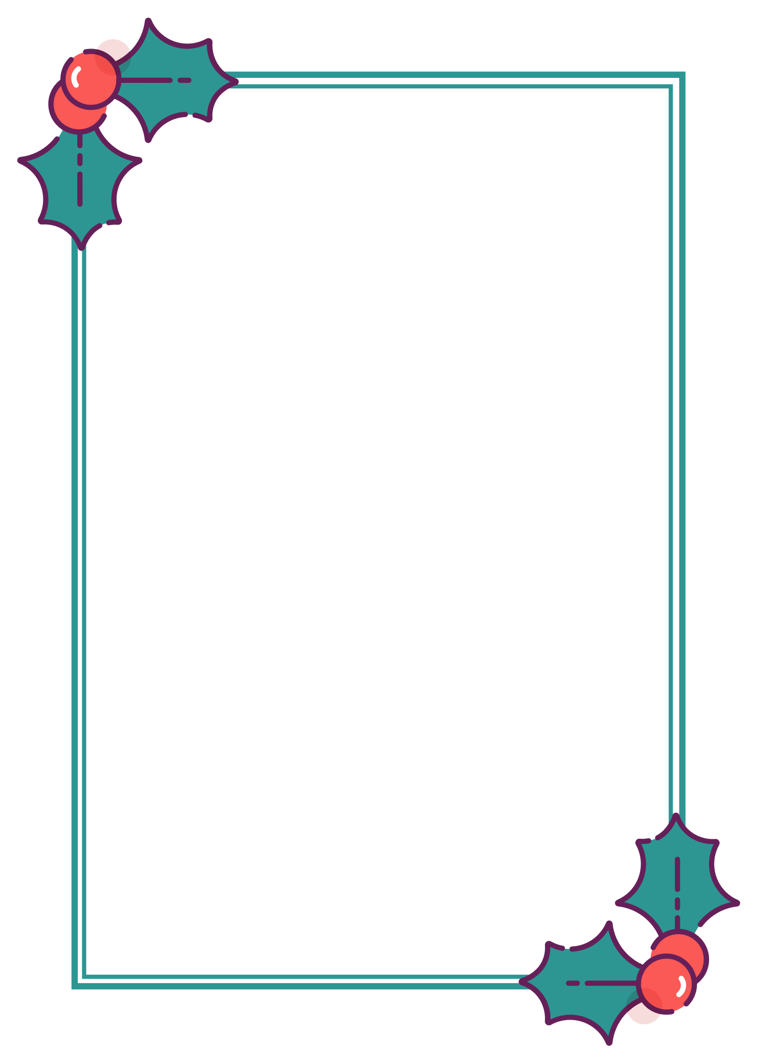 Asymmetric Holly with Berries