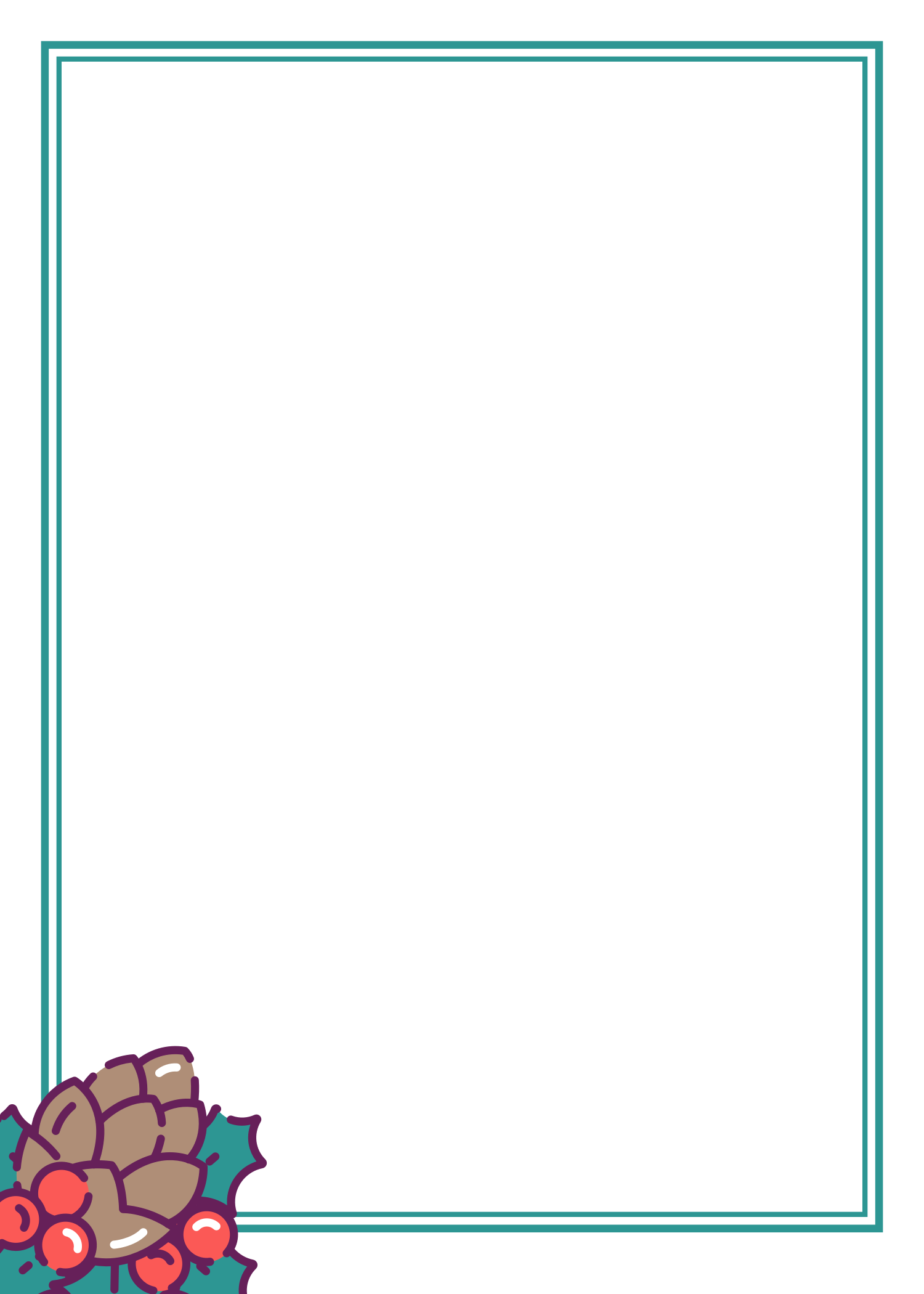 Pine Cone and Holly (Green)