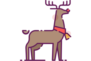 Reindeer with Red Nose (Rudolph)