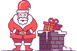 Santa Claus by the Chimney