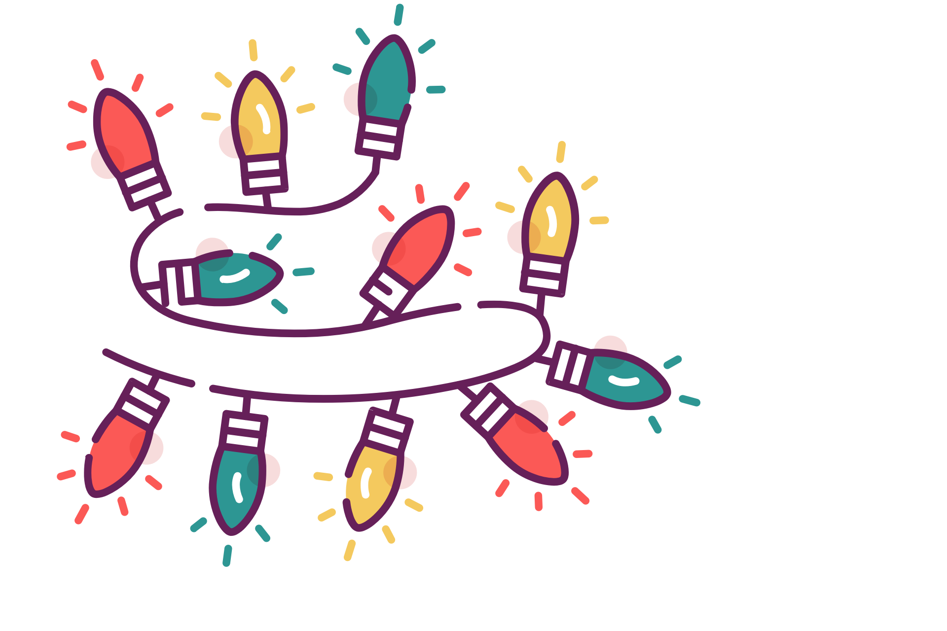 String of Colorful Christmas Lights