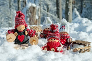 Christmas Dolls in Snow