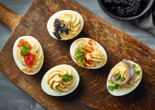 Deviled eggs never go out of style, and are just as tasty during Christmas.
