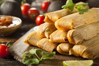 Spice up your holiday spread with some green tamales!