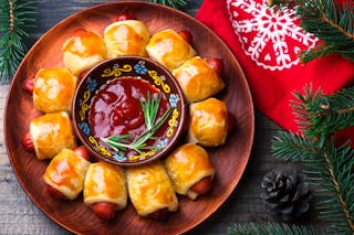 A fun holiday appetizer, make sure you serve it on a large plate for full effect.