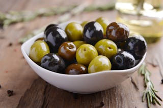 Marinated olives are a nice accompaniment alongside your other appetizers.