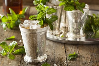 A bit of champagne and mint juleps are now officially a Christmas cocktail.