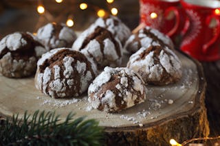 Soft on the inside, crunchy on the outside, chocolate crinkle cookies won