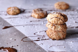 Although not part of the original recipe, coconut makes a great addition to macaroons.