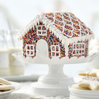 Sprinkle gingerbread house (image via Wilton).
