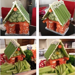 Vegetable gingerbread house (image via Planet Smarty Pants).