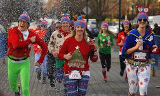 The original Ugly Christmas Sweater Dash held in Vancouver every year.