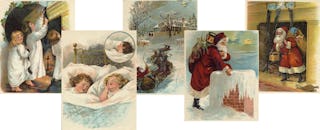 Original illustrations from A Visit from St. Nicholas by Clement Clark Moore.